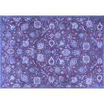 Ahgly Company Indoor Rectangle Persian Blue Traditional Area Rugs, 5' x 7'