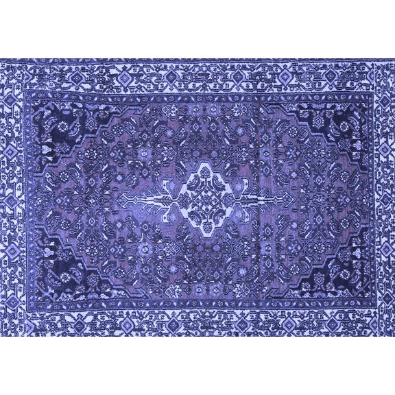 Ahgly Company Indoor Rectangle Persian Blue Traditional Area Rugs, 5' x 7'