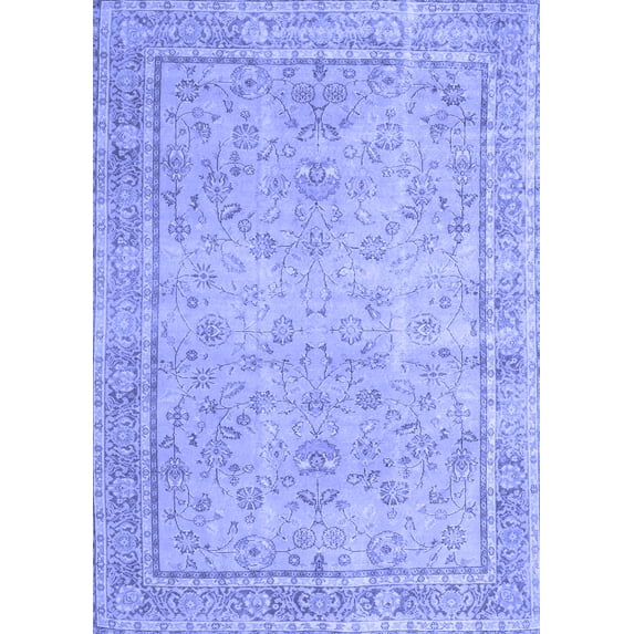 Ahgly Company Indoor Rectangle Persian Blue Traditional Area Rugs, 5' x 7'