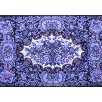Ahgly Company Indoor Rectangle Persian Blue Traditional Area Rugs, 5' x 7'