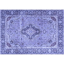 Ahgly Company Indoor Rectangle Persian Blue Traditional Area Rugs, 5' x 7'
