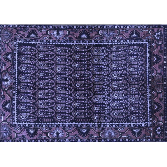 Ahgly Company Indoor Rectangle Persian Blue Traditional Area Rugs, 6' x 9'