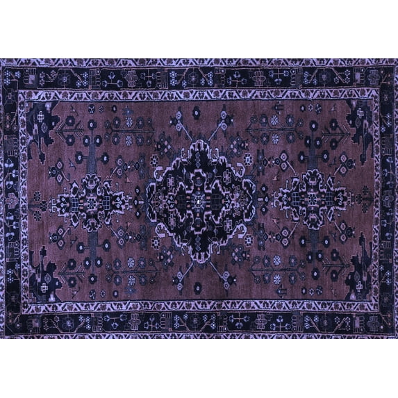 Ahgly Company Indoor Rectangle Persian Blue Traditional Area Rugs, 6' x 9'