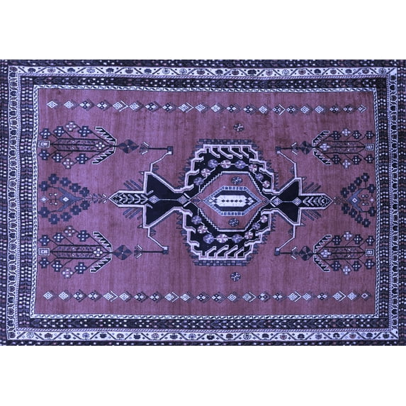 Ahgly Company Indoor Rectangle Persian Blue Traditional Area Rugs, 8' x 10'