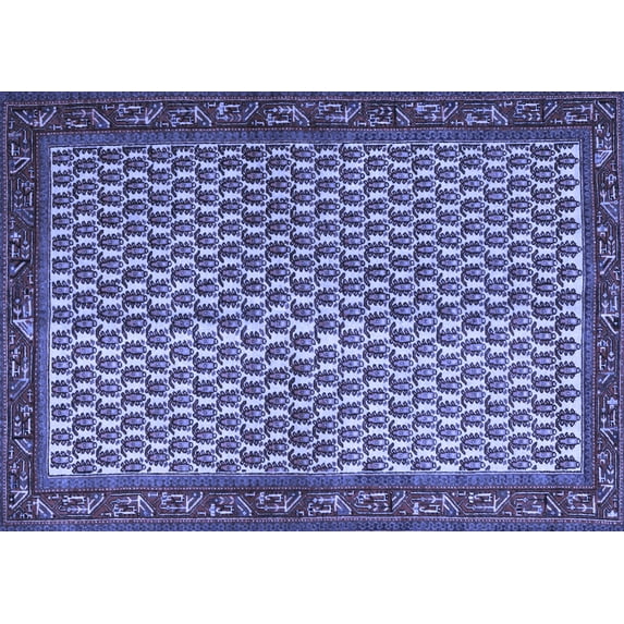 Ahgly Company Indoor Rectangle Persian Blue Traditional Area Rugs, 8' x 10'
