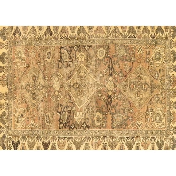 Ahgly Company Indoor Rectangle Persian Brown Traditional Area Rugs, 2' x 3'