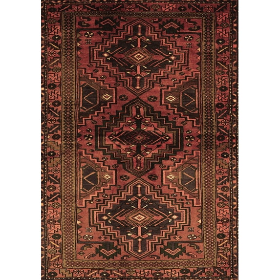 Ahgly Company Indoor Rectangle Persian Brown Traditional Area Rugs, 2' x 3'