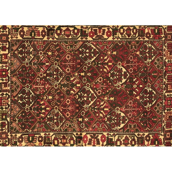 Ahgly Company Indoor Rectangle Persian Brown Traditional Area Rugs, 3' x 5'