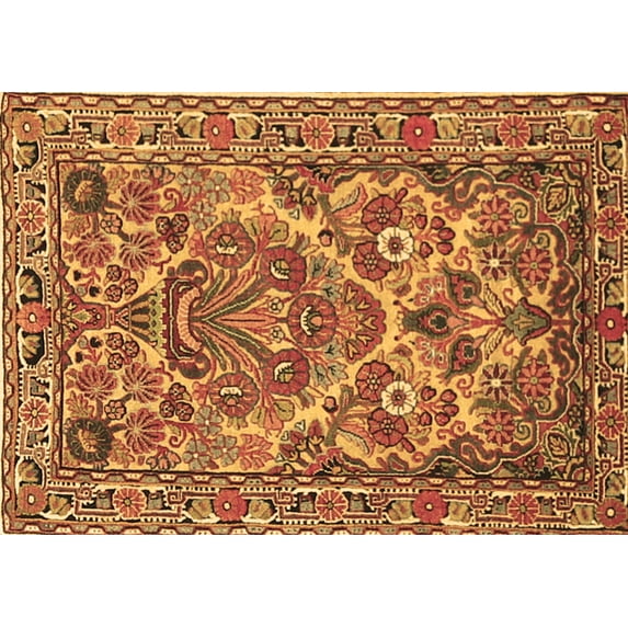 Ahgly Company Indoor Rectangle Persian Brown Traditional Area Rugs, 3' x 5'