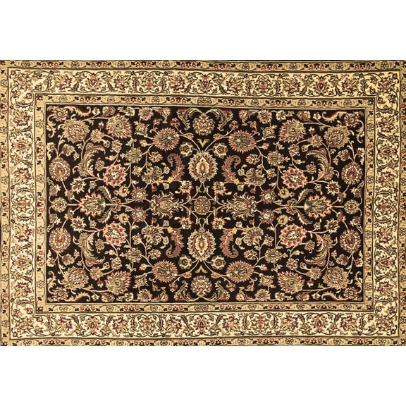 Ahgly Company Indoor Rectangle Persian Brown Traditional Area Rugs, 5' x 7'