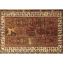 Ahgly Company Indoor Rectangle Persian Brown Traditional Area Rugs, 5' x 7'