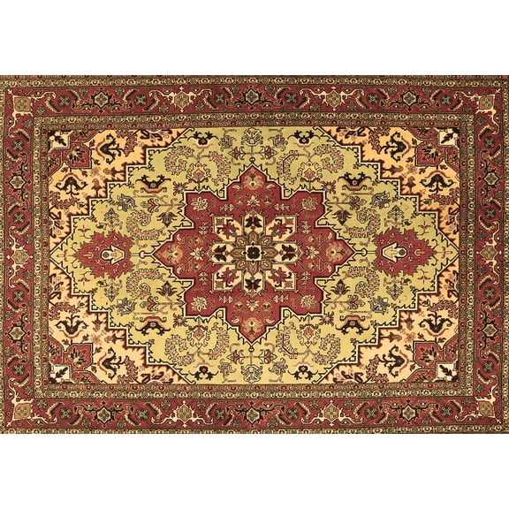 Ahgly Company Indoor Rectangle Persian Brown Traditional Area Rugs, 5' x 7'