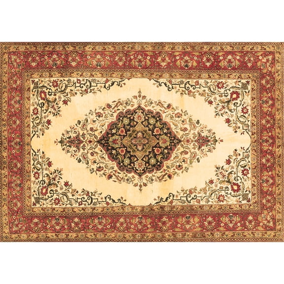 Ahgly Company Indoor Rectangle Persian Brown Traditional Area Rugs, 5' x 7'