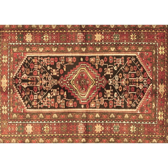 Ahgly Company Indoor Rectangle Persian Brown Traditional Area Rugs, 5' x 7'