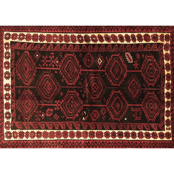 Ahgly Company Indoor Rectangle Persian Brown Traditional Area Rugs, 5' x 7'