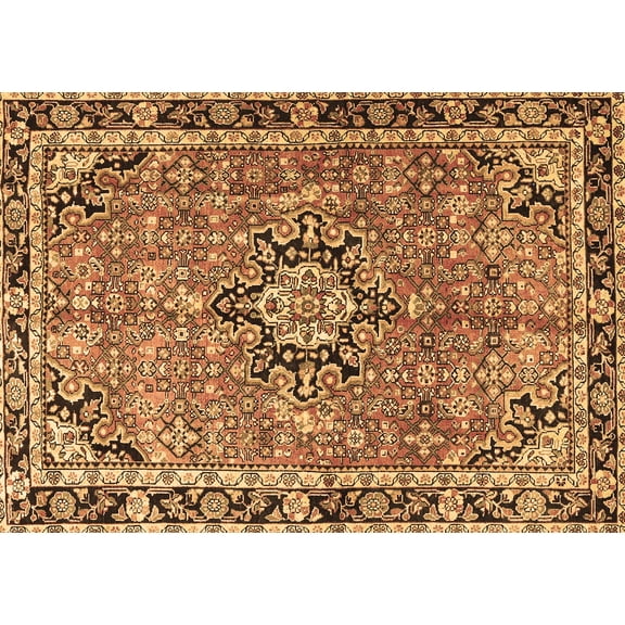 Ahgly Company Indoor Rectangle Persian Brown Traditional Area Rugs, 5' x 7'