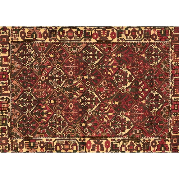 Ahgly Company Indoor Rectangle Persian Brown Traditional Area Rugs, 5' x 7'