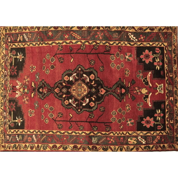 Ahgly Company Indoor Rectangle Persian Brown Traditional Area Rugs, 5' x 7'