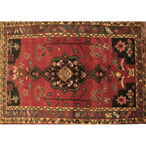 Ahgly Company Indoor Rectangle Persian Brown Traditional Area Rugs, 5' x 7'