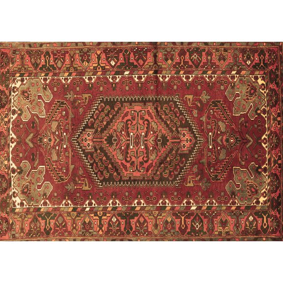 Ahgly Company Indoor Rectangle Persian Brown Traditional Area Rugs, 5' x 7'