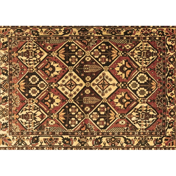 Ahgly Company Indoor Rectangle Persian Brown Traditional Area Rugs, 5' x 7'