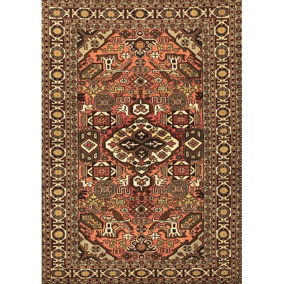 Ahgly Company Indoor Rectangle Persian Brown Traditional Area Rugs, 5' x 8'