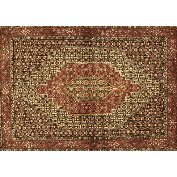 Ahgly Company Indoor Rectangle Persian Brown Traditional Area Rugs, 6' x 9'