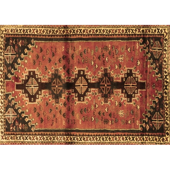 Ahgly Company Indoor Rectangle Persian Brown Traditional Area Rugs, 7' x 10'