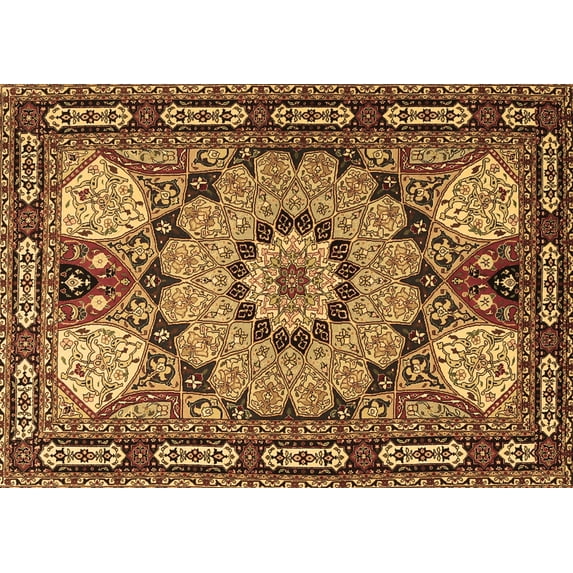 Ahgly Company Indoor Rectangle Persian Brown Traditional Area Rugs, 7' x 10'