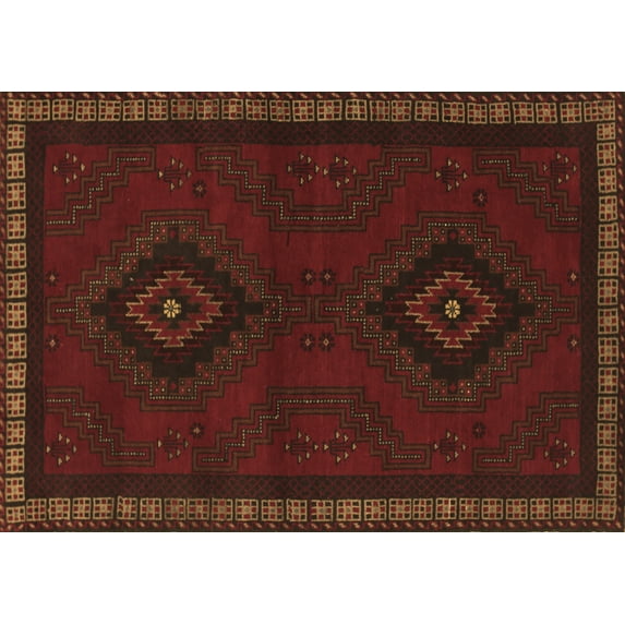 Ahgly Company Indoor Rectangle Persian Brown Traditional Area Rugs, 7' x 9'