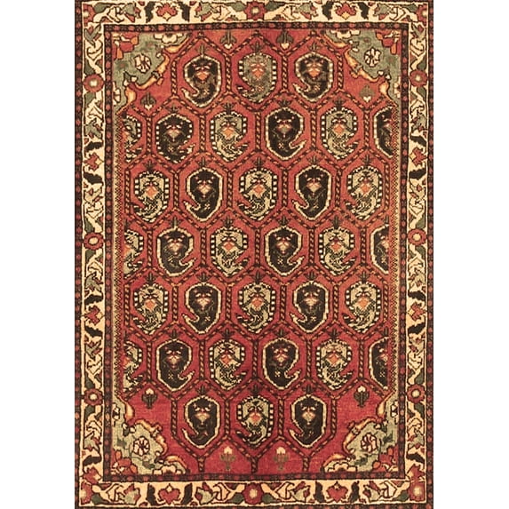 Ahgly Company Indoor Rectangle Persian Brown Traditional Area Rugs, 8' x 10'