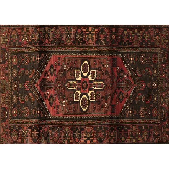 Ahgly Company Indoor Rectangle Persian Brown Traditional Area Rugs, 8' x 12'