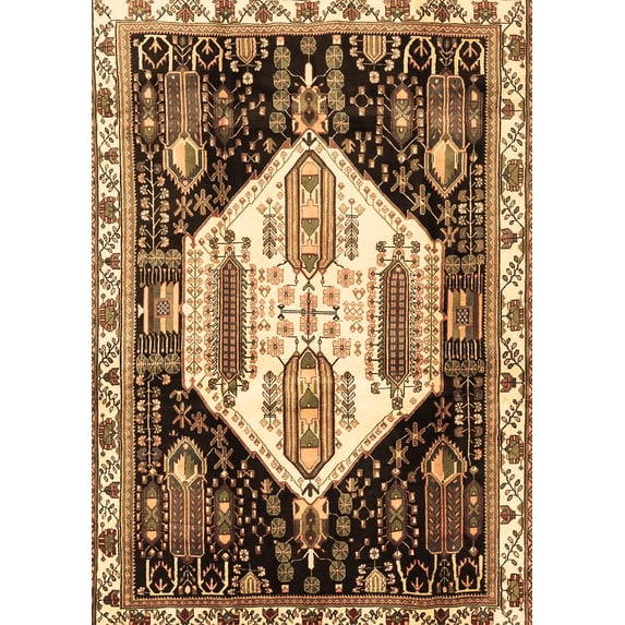 Ahgly Company Indoor Rectangle Persian Brown Traditional Area Rugs, 8' x 12'
