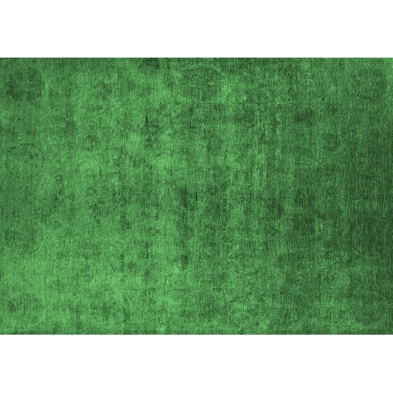 Ahgly Company Indoor Rectangle Persian Emerald Green Bohemian Area Rugs, 5' x 7'