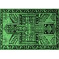 thumbnail image 1 of Ahgly Company Indoor Rectangle Persian Emerald Green Traditional Area Rugs, 2' x 4', 1 of 4