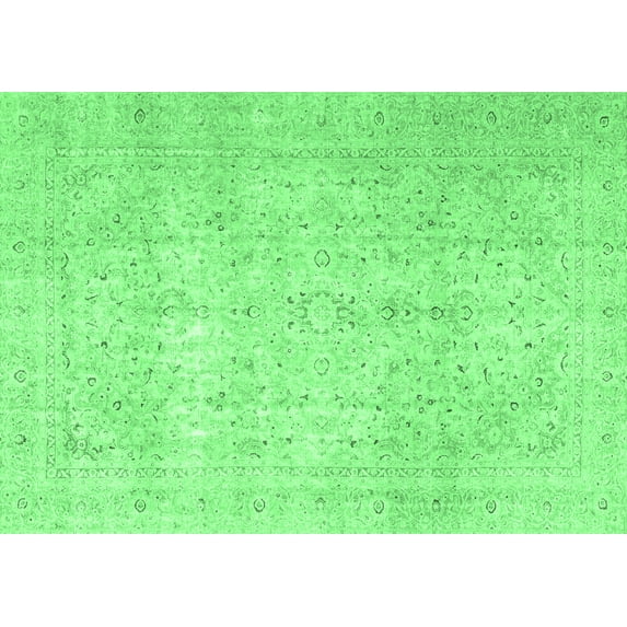 Ahgly Company Indoor Rectangle Persian Emerald Green Traditional Area Rugs, 3' x 5'