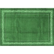Ahgly Company Indoor Rectangle Persian Emerald Green Traditional Area Rugs, 5' x 7'