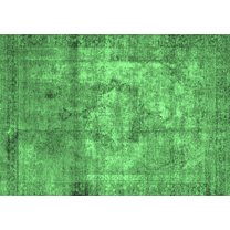 Ahgly Company Indoor Rectangle Persian Emerald Green Traditional Area Rugs, 5' x 7'