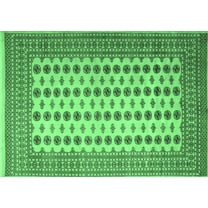 Ahgly Company Indoor Rectangle Persian Emerald Green Traditional Area Rugs, 5' x 7'