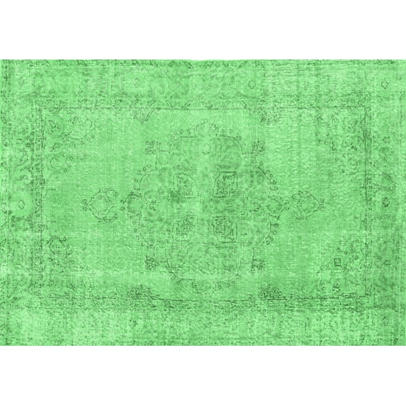 Ahgly Company Indoor Rectangle Persian Emerald Green Traditional Area Rugs, 8' x 12'