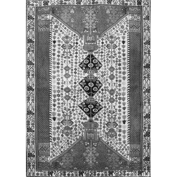 Ahgly Company Indoor Rectangle Persian Gray Traditional Area Rugs, 2' x 3'