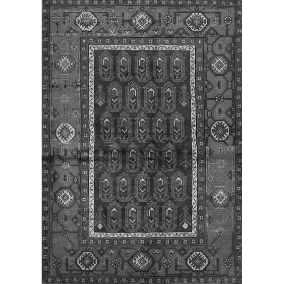 Ahgly Company Indoor Rectangle Persian Gray Traditional Area Rugs, 2' x 3'