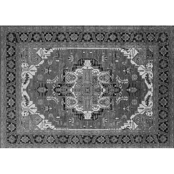 Ahgly Company Indoor Rectangle Persian Gray Traditional Area Rugs, 2' x 3'