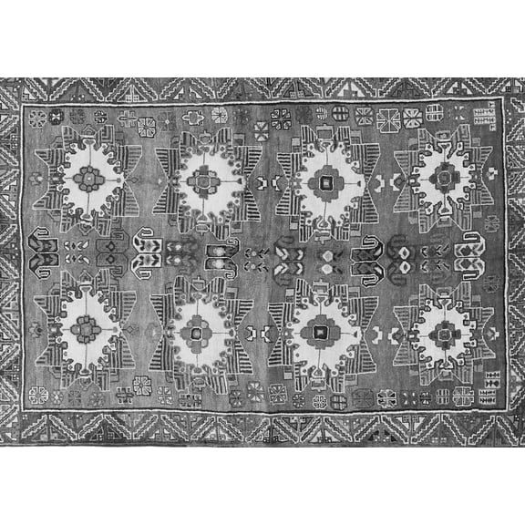 Ahgly Company Indoor Rectangle Persian Gray Traditional Area Rugs, 2' x 5'