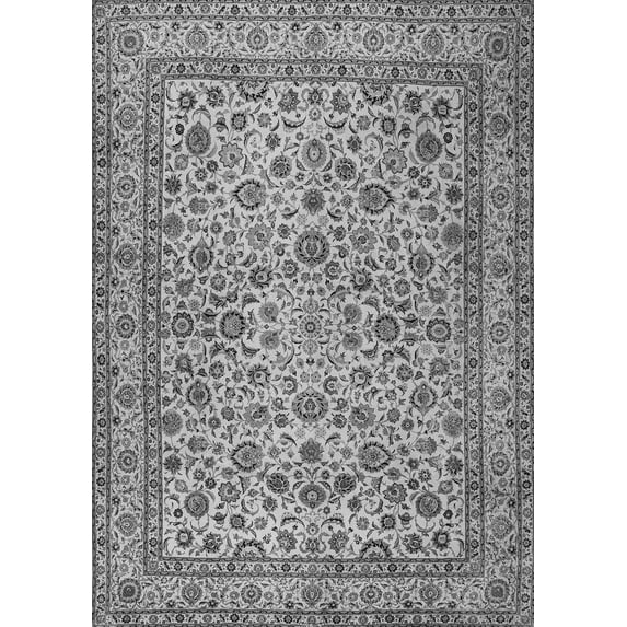 Ahgly Company Indoor Rectangle Persian Gray Traditional Area Rugs, 2' x 5'
