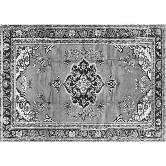 Ahgly Company Indoor Rectangle Persian Gray Traditional Area Rugs, 2' x 5'