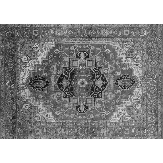 Ahgly Company Indoor Rectangle Persian Gray Traditional Area Rugs, 3' x 5'