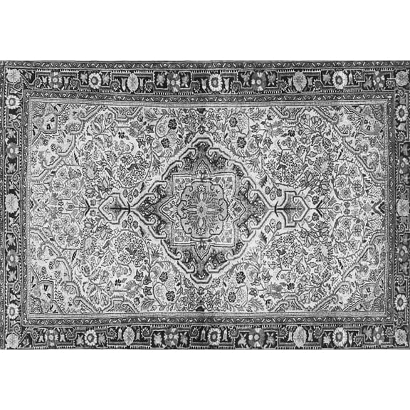 Ahgly Company Indoor Rectangle Persian Gray Traditional Area Rugs, 3' x 5'