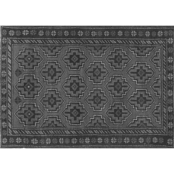 Ahgly Company Indoor Rectangle Persian Gray Traditional Area Rugs, 3' x 5'
