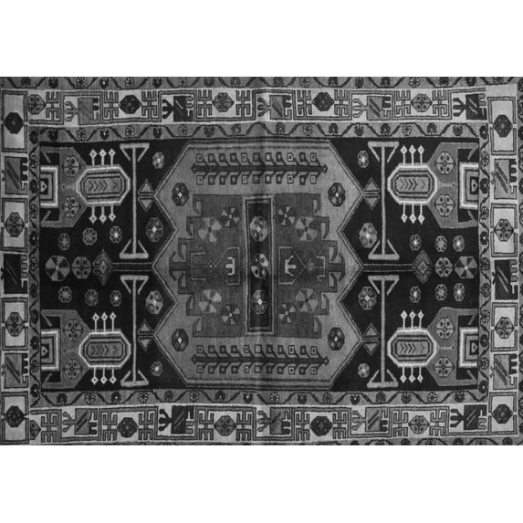 Ahgly Company Indoor Rectangle Persian Gray Traditional Area Rugs, 4' x 6'